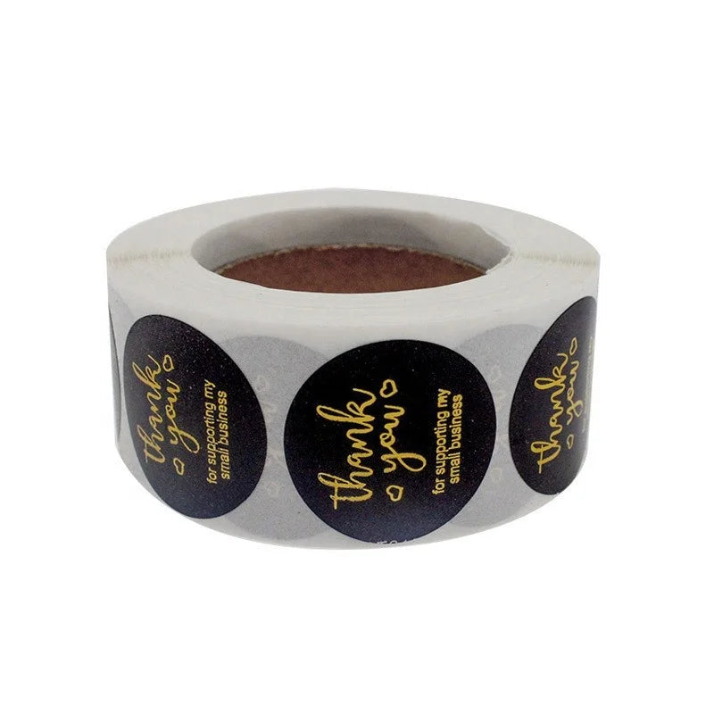 KY-202205771 Wholesale Custom Circle Stickers Round Label Cute Pink Small Business Thank You Stickers