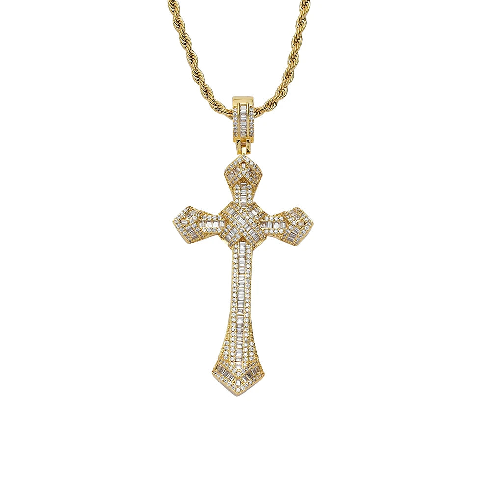 CN302 Brass CZ Pendant Micro Setting with AAA Zircon Stone Necklace Jewelry