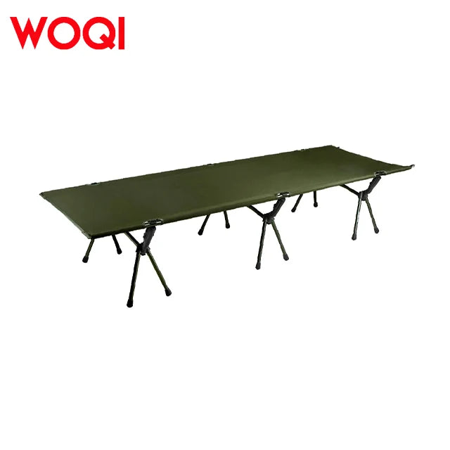 WOQI Camping Cot for Adults With Leg Extenders Heavy Duty Cot Support 300kg Safe and Stable