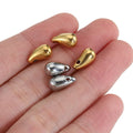 Wholesale Gold Stainless Steel Delicacy Water Droplet Horn Charm Diy Bracelet Earrings Necklace Fine Jewelry Pendants