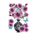 3D Simulation Vase Wall Sticker Hot Stamping DIY Bright-colored Self-adhesive Flower Vase Wall Decal Home Decoration