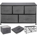 Non-woven Fabric 5 Drawer Cabinet Dresser Storage Drawer Chest