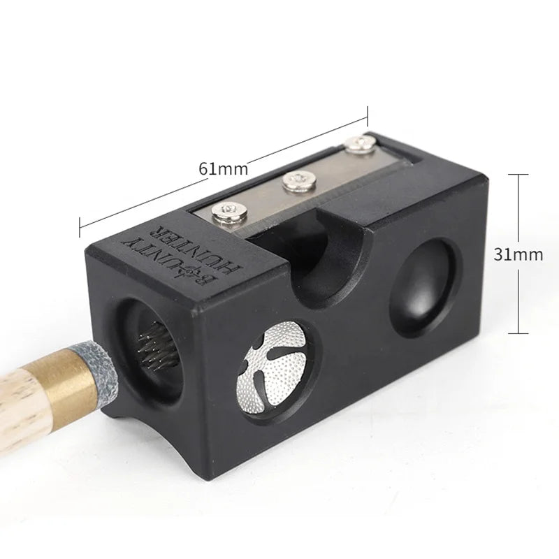 Durable 8-in-1 Plastic Billiard Pool Cue Tip Burnisher Shaper Snooker Cue Tip Scuffer Sander Laser Printed Repair Tool