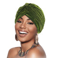Wholesale Custom Women Turban Cap Luxury Golden Turbans African Turban Hat for Ladies