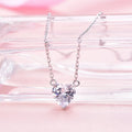 POLIVA Fashion Wedding Jewellery Custom 925 Sterling Silver Necklaces White Gold Heart Diamond Necklace