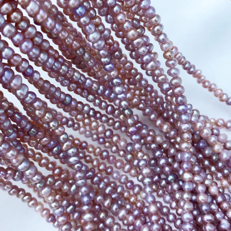 3-4mm Natural Freshwater Pearls Tiny Loose Beads for Jewelry Colorful Real Perles D'eau Douce Armband Beads