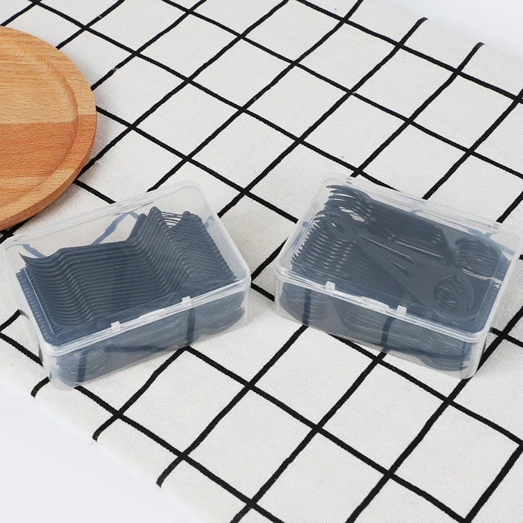 50Packs Durable Dental Cleaning Oral Black Floss Stick Reused Bamboo Charcoal Dental Floss Pick