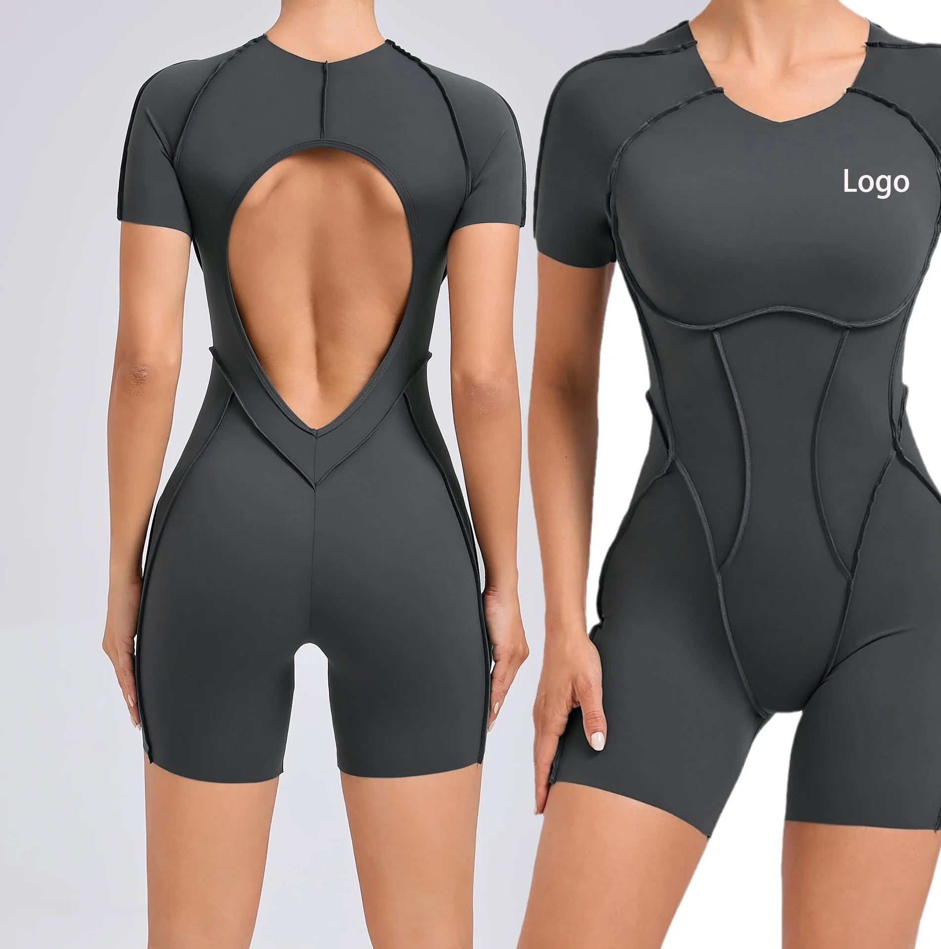 Custom Body Shaping Jumpsuits for Women High Intensity Exercise Yoga Gym Hollow Striped Elastic Soft Women's Jumpsuits