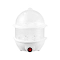 Electric Plastic Double Layer Noise-Free 350W Steam Egg Steamer for Commercial & Household Use with Easy Operation