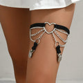 Customized New Punk Heart-Shaped Fetish Accessories Women's Waist Garter Belts-Direct Factory Sales for Adults