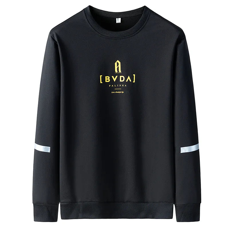 Best Sale Mens Crewneck Sweatshirt Custom Printed Logo New Style Polyester Terry Knitted Weave Anti-Shrink