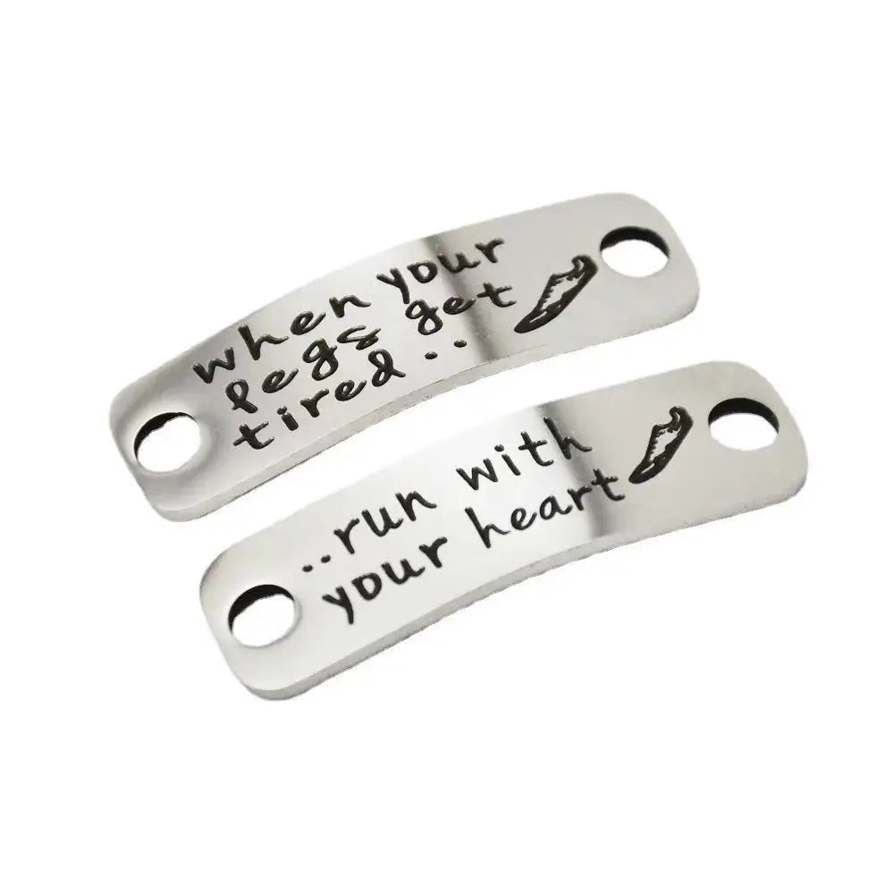Custom Modern Stainless Steel Metal Tag Label Plated Pin with Logo Engraved for Shoes or Leash