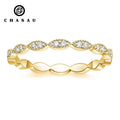 Hot Sale Fashion Women Fine Jewelry 1.5mm 0.015ct Moissanite Olive Stackable Eternity Wedding Engagement Ring