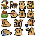 New DIY Iron on Self Adhesive Clothes Patches Custom Embroidered Cartoon Capybara Series Embroidery Patches