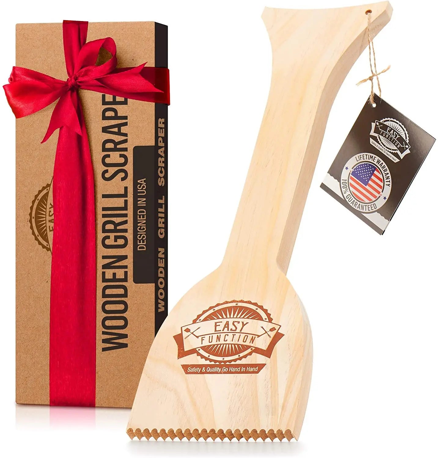 Wood Bbq Tool Wooden Shovels BBQ Grill Brush Wood Grill Scraper with Handle