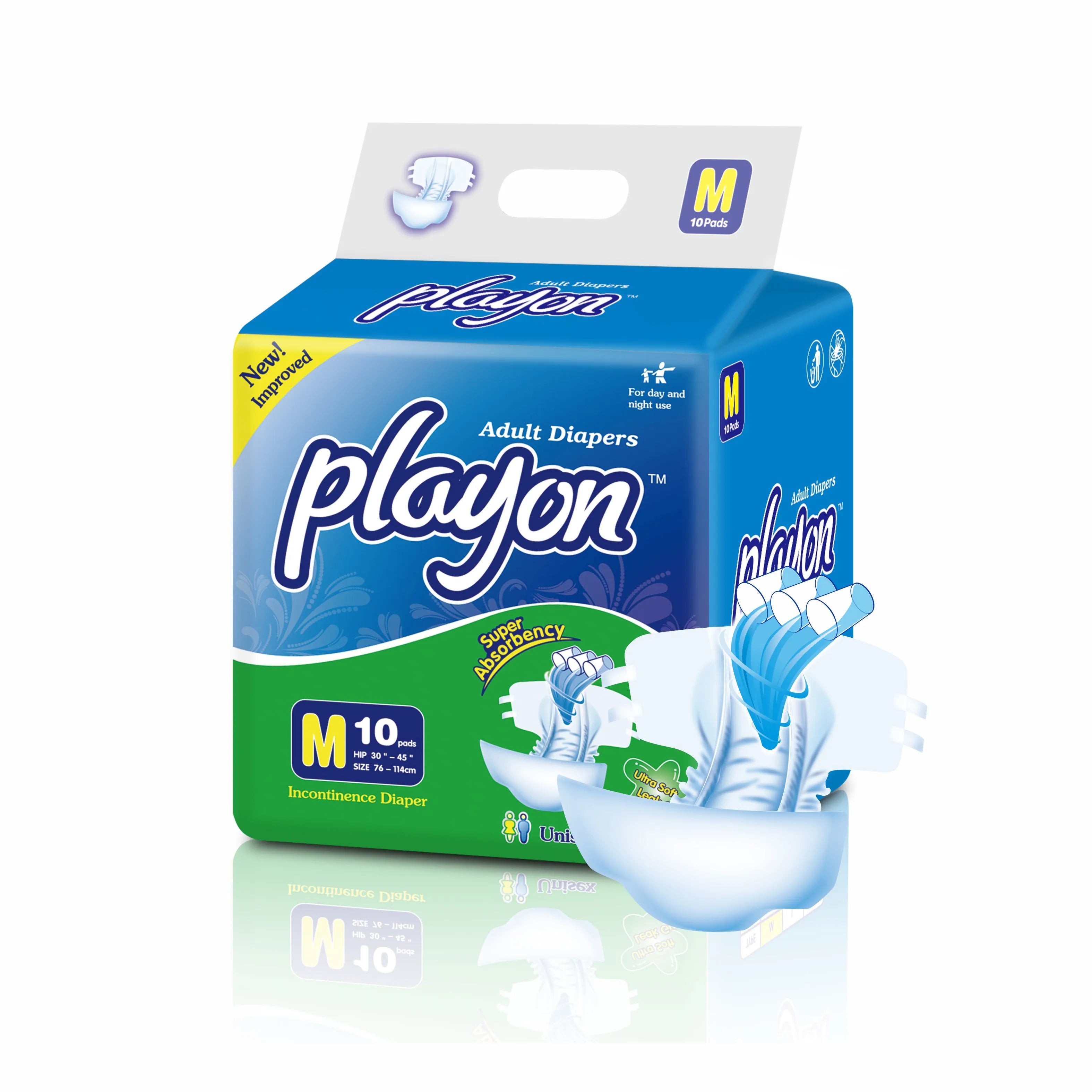 Manufactured Disposable Adult Diapers Printed Feature Pampering Adults