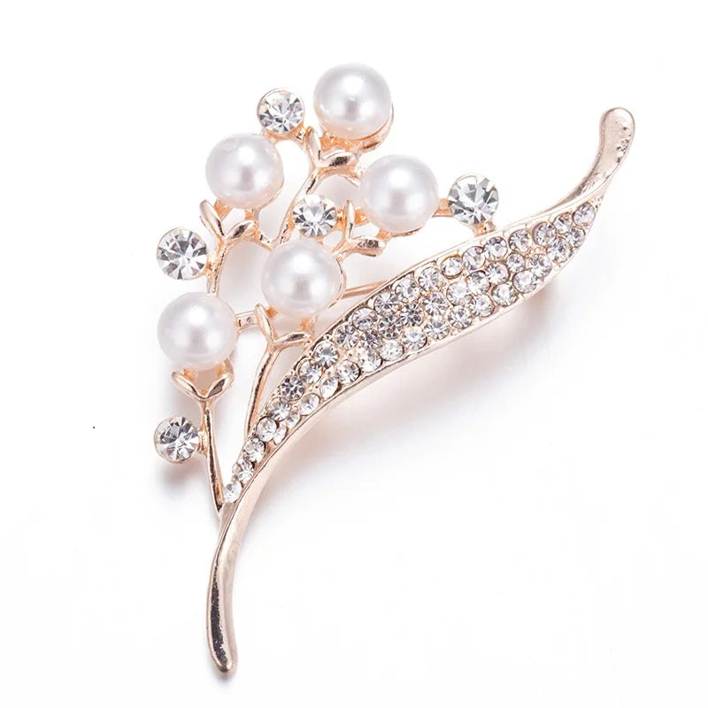 European American Style Alloy Crystal Rhinestone Brooch Pins Fashion Accessories Unisex Silk Scarf Buckle Clothing Party Gift