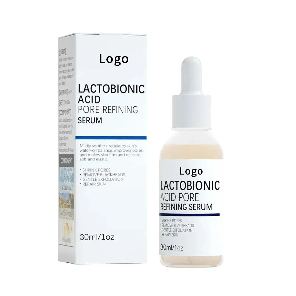 OEM Lactobionic Acid Serum for Face Refreshing Pore Shrinking & Repairing Whitening and Anti-Aging Blackhead Acne Skin Care