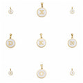 Custom Fashion 18K Gold Plated Necklace Set Pendant Jewelry Hexagon Chain Letter A-Z Initial Stainless Steel Necklaces for Women