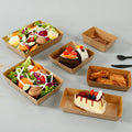 Transparent Kraft Paper Tiramisu Cake Roll Packing Box With Sandwich Tart Packing Box Bread Burger Packaging Food Kraft Boxes