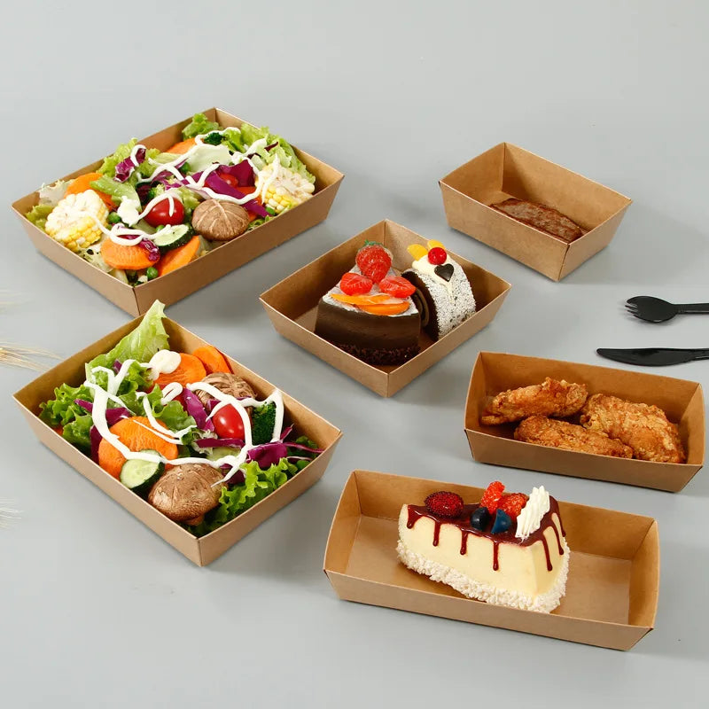 Transparent Kraft Paper Tiramisu Cake Roll Packing Box With Sandwich Tart Packing Box Bread Burger Packaging Food Kraft Boxes