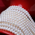 4-7mm White Cultured Natural Real Freshwater Pearl Strand String Beads Wholesale Loose Round Fresh Water Pearl Large Hole Pearls