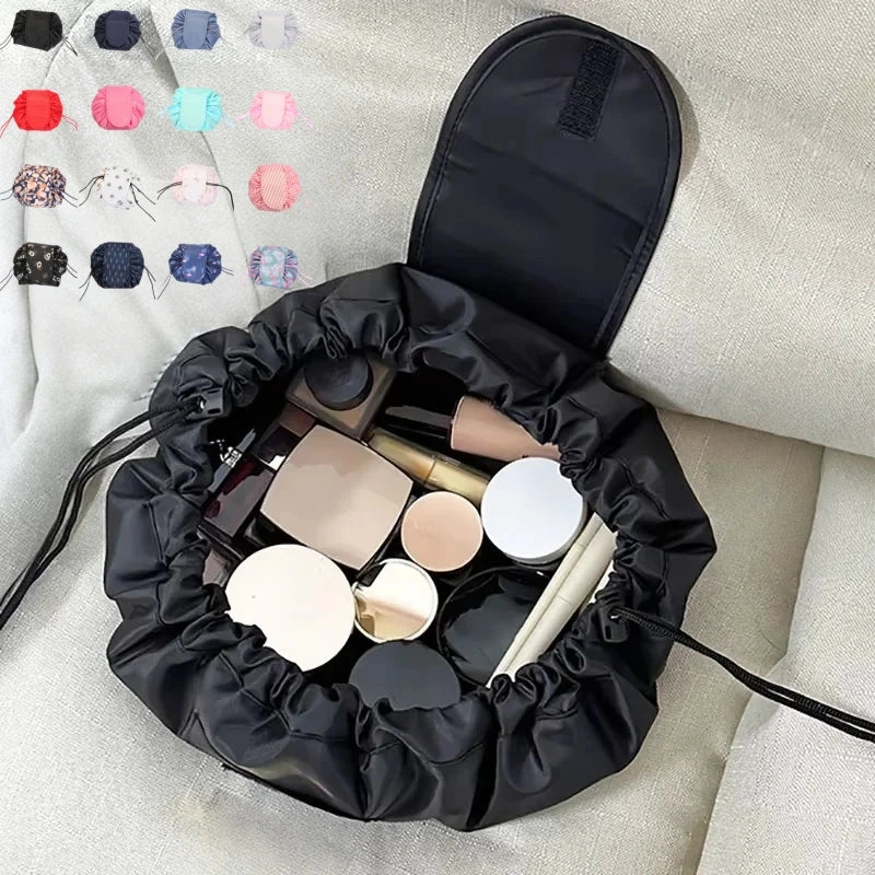 Women Drawstring Cosmetic Bag Travel Storage Makeup Bag Organizer Female Make up Pouch Portable Waterproof Toiletry Beauty Case