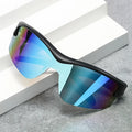 Fashion One-Piece Sunglasses 2024 New Personality Spice Girl Hip Hop Sunglasses Riding Sports UV400 Windproof Glasses