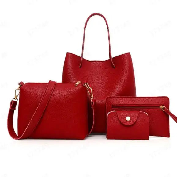 2023 New Spring Wholesale Cheap Promotional Pu Leather Hand Bag Sets Fashion Women Bucket Handbags