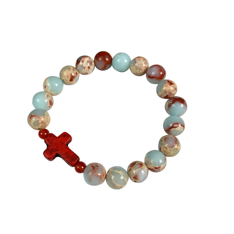 New Red Agate Shoushan Stone Bracelet Natural Stone Beads Bracelet Jewelry