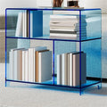 Manufacturer Factory Supplier OEM Customized 4 Shelves Sofa Side Bookshelves Living Room Narrow Side Cabinet Acrylic Bookcase