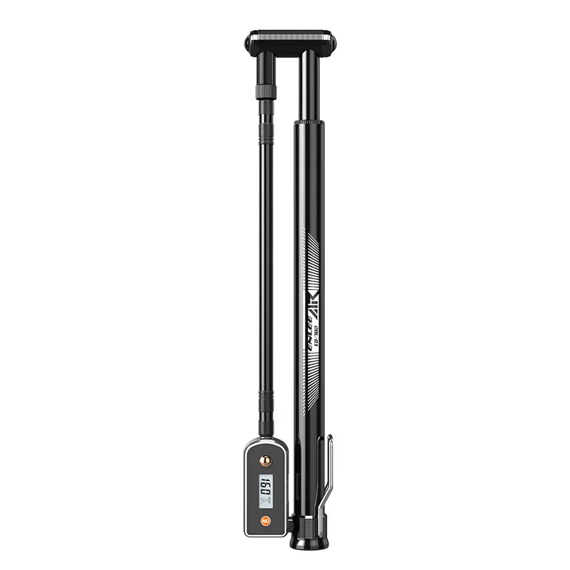 ENLEE 160PSI High-Pressure Portable Hand Inflator Bike Air Shock Pump with Gauge Bicycle Pedal Drive with Valve Adapter