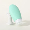 2024 New Arrival Empty Green Leakproof Refillable Traveling Liquid Containers Silicone Travel Bottles for Cosmetic Shampoo