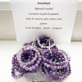 Cheap Bulk Natural Crafts Polished Jewelry Stone Beads Amethyst Bracelets for Sale