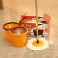 Home 360 Rotary Spinning Easy Mop with Telescopic Handle and Steel Pole Super Fiber Mop Head and Cleaning Bucket