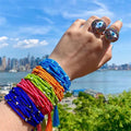 Simple 8 Circles Tassel MGB Seed  Beads Hand-woven Glass Evil Eye Female Bracelet