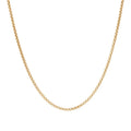 Gemnel 925 Sterling Silver Jewelry Dainty 2mm Round Box Chain Necklace for Men