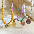 Wholesale Bohemian Fashion Necklace Gifts Non Tarnish Stainless Steel Pendant Necklace Vintage Natural Shell Necklace for Women