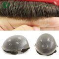 Thin Skin Toupee for Bald Men V Loop Front Rest Knotted Toupee Human Hair Looks Natural 0.08-0.1mm Skin Mens Hair Systems