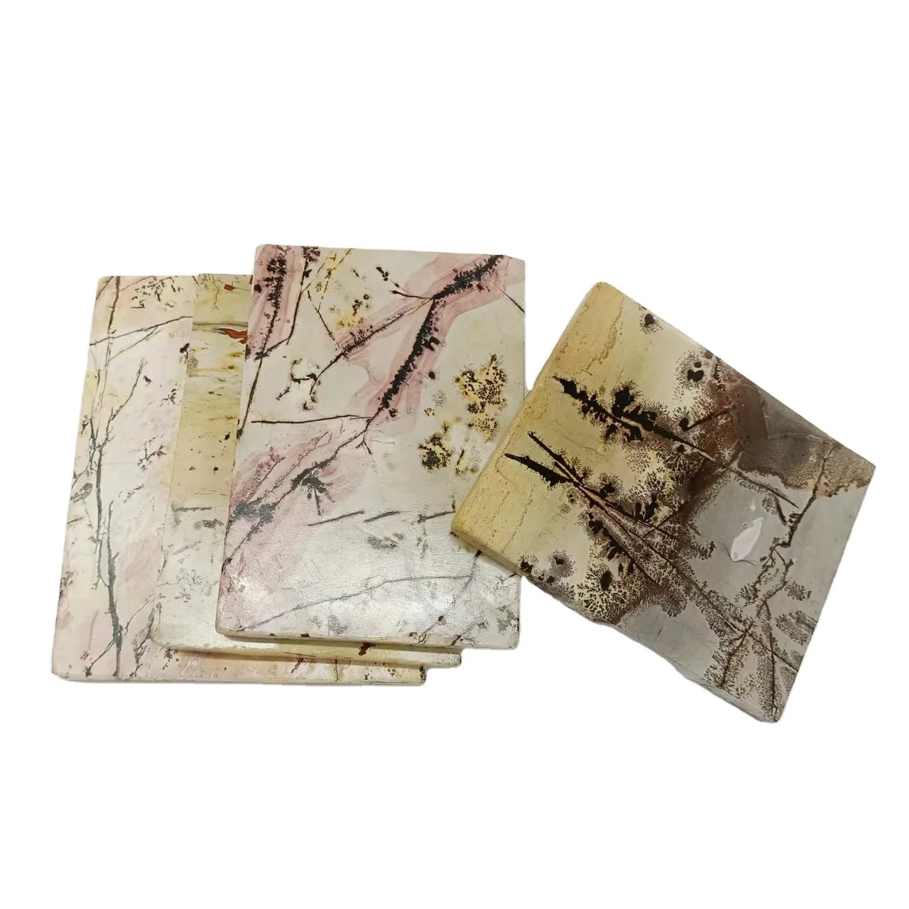 Hot Sale Wholesale Natural Crystal Stone Slice  Healing Dendric Jasper  Picture Jasper Stone Slab