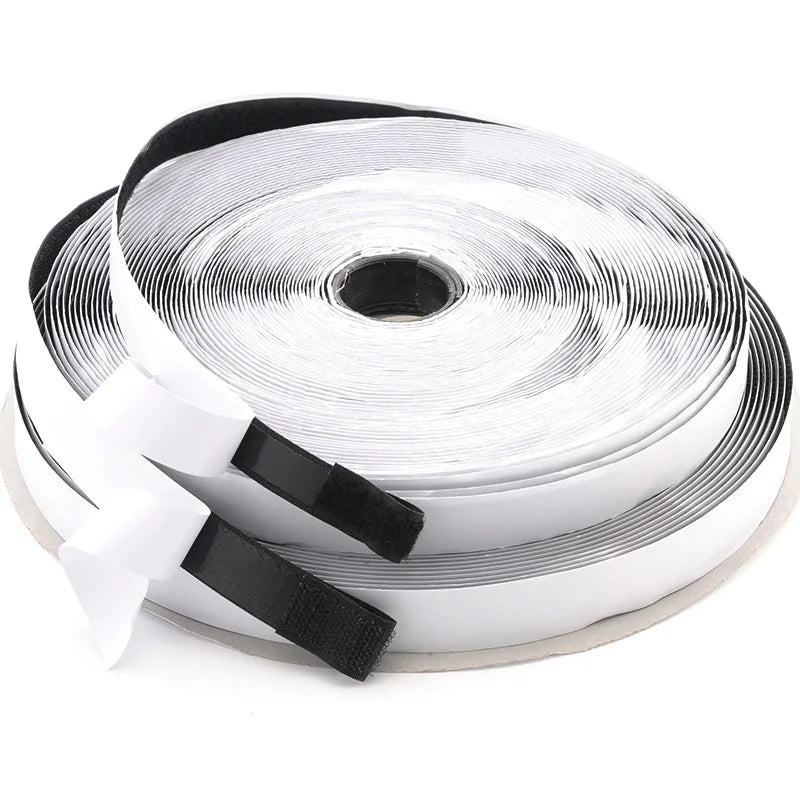 Adhesive Hook Loop Fastener Tape Nylon Sticker Self Adhesive Disks Boob Tape Strong Glue Hook and Loop Tape Roll
