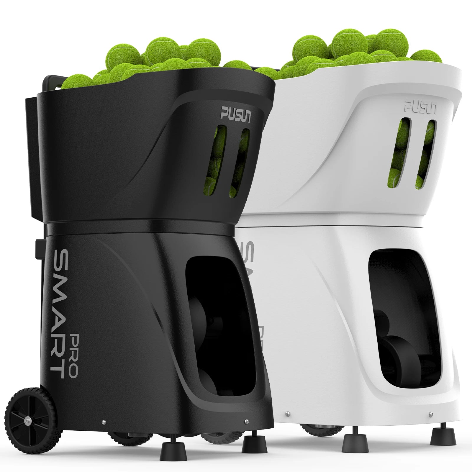 PT-SMART PRO New Arrivals PUSUN Tennis Ball Machine Launcher Equipment for Training Practice with APP Remote Control.