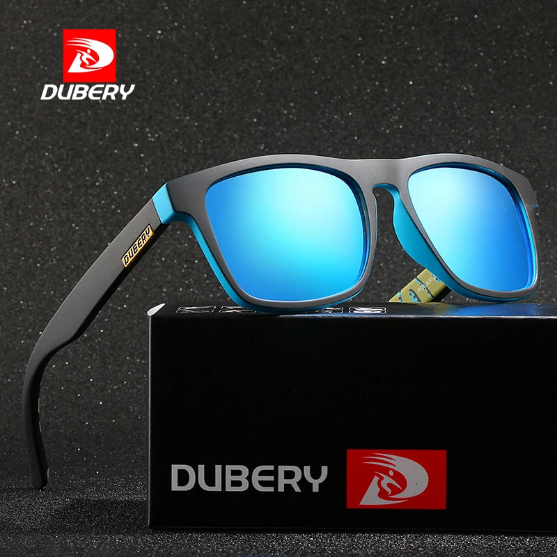 DUBERY OFFICIAL Polarized Sunglasses 2026 Men UV400 Protection Sports Fashion Style Outdoor Blue Lens Sunglasses 2026  D125