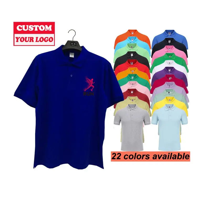 Men Plus Size Us Size S-6Xl  Polos Embroidery Screen Printing Plain Golf Polo With Embroidery Customization