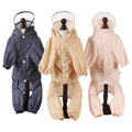 Wholesale 4 Leg Waterproof Black Dot Small Pet Trench Dog Rain Coat