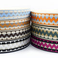 Meetee XP033 38mm Luggage Garment Accessories DIY Handmade Sewing Material Wide and Thick Colorful Polyester Jacquard Webbing