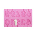 Rose Bowknot Number Candle Fondant Mold Food Grade Silicone Non-Toxic Heat Resistant Chocolate Molds for Birthday Party Making