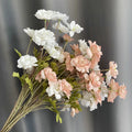 Wholesale 5 Heads Silk in Bulk Branch Faux Hibiscus Artificial Flowers for Wedding Home Decoration