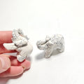DIY Natural Jade Howlite Elephants Crystal Carving Animals Dream Amethyst Elephant Healing Gift