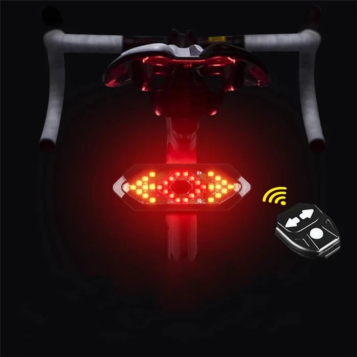 New Design USB Rechargeable With Wireless Remote Bicycle Turn Signal Light Safety Warning Light